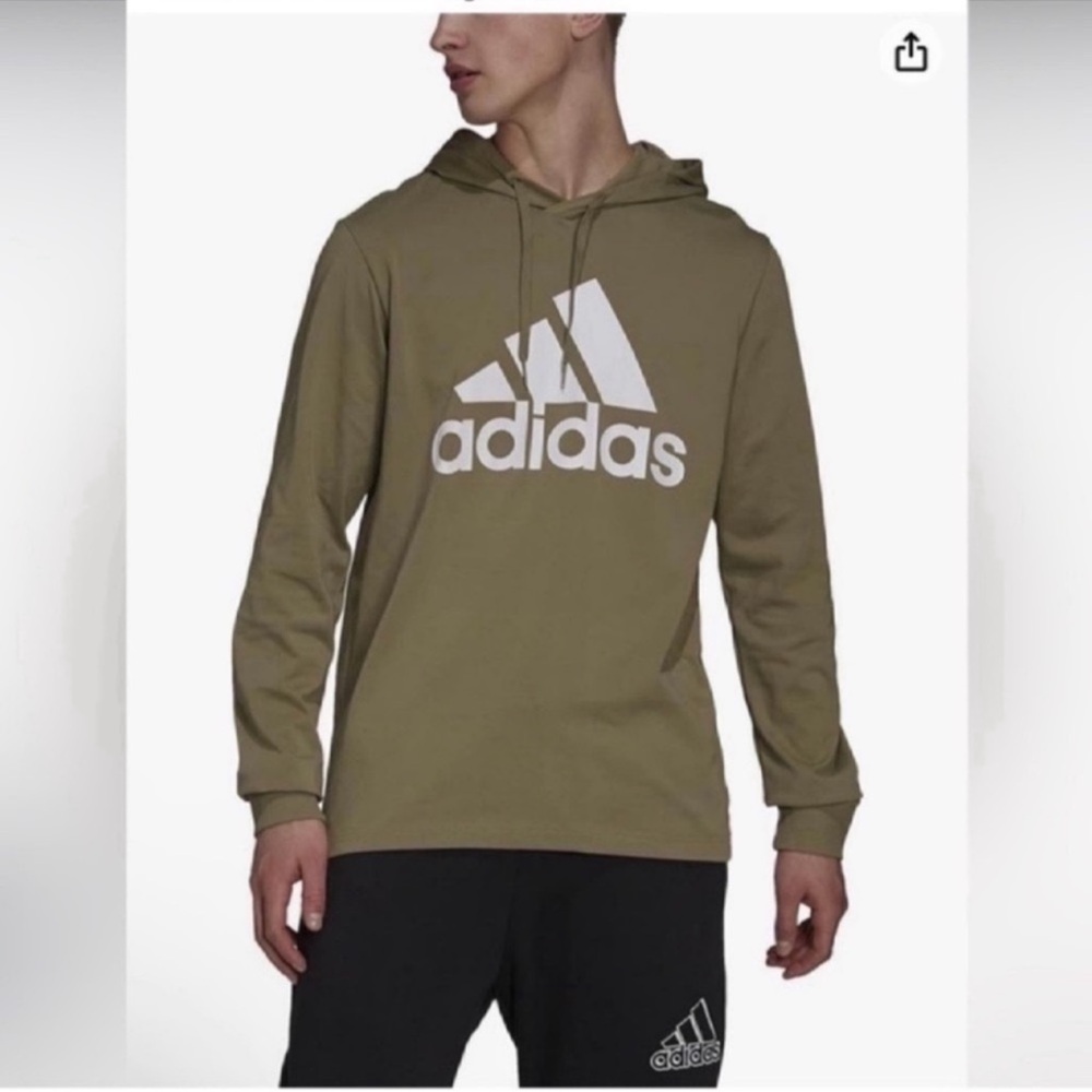 Adidas Men’s Hoodie/Sweatshirt Sz S Green White